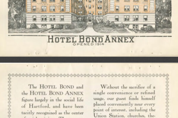1914 Hotel Bond Annex Hartford Connecticut